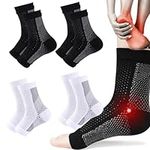 4 Pairs Plantar Fasciitis Socks, Neuropathy Socks for Women and Men,Soothe Relief Socks for Neuropathy Pain Women,Plantar Fasciitis Relief Compression Socks for Arch Pain, Foot Swelling & Fatigue