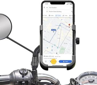 AUTOGUYS B29 Mobile Holder for Bikes or Bike Mobile Holder for Maps and GPS Navigation, one Click Locking, Firm Gripping, Anti Shake and Stable Cradle Clamp 360° Rotation Phone Mount (Random Color)