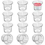 Belle Vous Glass Candle Holders (12 Pack) - Tea Light Candle Holder/Votive Candle Holder Set - Glass Tealight Holders for Weddings & Parties - Candleholders for Decoration