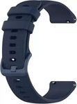 TECHONTO 22mm Dotted Soft Silicone Smartwatch Strap Metal Buckle Compatible with Samsung Galaxy Watch 3 45mm/ Galaxy Watch 46mm/Gear S3 Classic/Frontier And All 22MM Watches(Only Strap)-Navy Blue