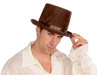 Forum Novelties Men's Brown Top Hat Accessory, brown, Standard