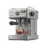 HIBREW H10A Espresso Coffee Machine (Silver), 20 Bar Semi-Automatic Coffee Maker, Compact Stainless Steel, Fast Heating, Temperature Control, Strong Steam Frothing for Cappuccino Latte