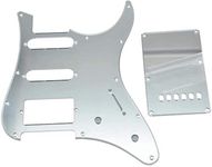 Dopro Guitar HSS Pickguard and Tremolo Trem Cover Back Plate fits Yamaha PACIFICA Guitar Silver Mirror