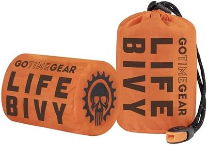 Go Time Gear Life Bivy - Emergency Survival Sleeping Bag & Emergency Bivy Sack - Mylar Thermal Blanket for Camping and Hiking - Camping Essentials - Sleeping Bags for Adults