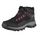 GRITION Womens Hiking Boots Waterproof Winter Walking Shoes Ankle Booties Lightweight Outdoor High Top Fashion Backpacking Lace Up Casual Warm Boot