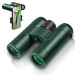 HURYSIN HD Binoculars & Monoculars - 8x33, 8x42, 10x42 - Waterproof, Fog-Proof, BAK-4 Prisms, Ergonomic Design - Ideal for Outdoors - Infinite Warranty (ED 8x33 Binoculars)