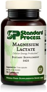 Standard Process Magnesium Lactate - Magnesium Lactate Supplement for Cell Energy, Muscle & Bone Support - Heart & Nervous System Support - Bioavailable & Absorbable Form of Magnesium - 90 Capsules