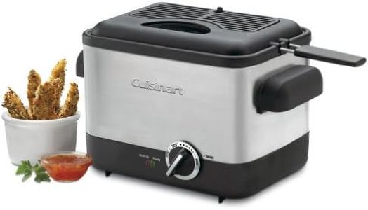 Cuisinart Compact Deep Fryer, Friteuse, Fast Heat-up and Frying, Silver (CDF-100C)