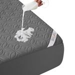 BEDLORE Waterproof Mattress Protector King Size, Brushed Microfiber with Upgraded TPU Layer,Extra Deep Pocket, Hypoallergenic, Breathable, Noiseless, Oeko-tex Mattresses Cover (Gray)