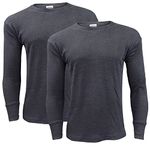 Gaffer 2 Pack Mens Thermal Top Long Sleeve T Shirt Warm Underwear Baselayer Thermals Winter Ski Wear CHC XL