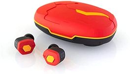 final EVA2020 x EVATW02 - Evangelion Neon Genesis Manga Anime Collaboration True Wireless Earbuds, 9+54 h Playtime, Noise Isolation - Red and Yellow