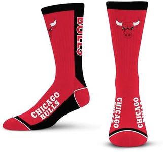 For Bare Feet NBA CHICAGO BULLS MVP Crew Sock Team Color Large