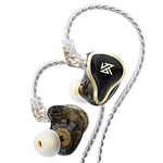 G.K KZ ZAS IEM Earphones,In-Ear Headphones Wired,In Ear monitors HiFi Stereo Sound Earphones Earbuds for Musicians(Black, No Mic)