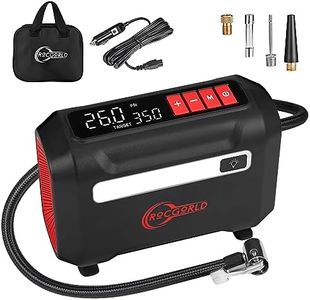 ROCGORLD R8 Tire Inflator Portable Air Compressor, DC 12V Air Compressor Portable with Large Dual Digital Screen, 3X Faster Inflation Air Pump for Car, Bike, Ball, Motor