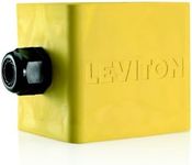 Leviton 3200-2Y Portable Outlet Box, Two-Gang, Standard Depth, Pendant Style, Cable Diameter 0.590-Inch, 1.000-Inch, Yellow