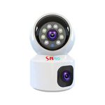 smars MSR04 Dual Lens 4G SIM Enabled CCTV Camera | Ultra HD Double Side View | Motion Detection | Two Way Audio | Colour Night Vision and Supports Upto 128GB SD Card