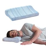 The White Willow Cervical Contour Hard Grade Foam Orthopedic Bed Pillow for Sleeping, Hypoallergenic Neck Optimum Support for Pain Relief with Washable Zippered Pillow Cover (Green)