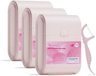 EasyHonor Dental Floss Picks,Twin-Line Lemon Flavor Dental Flossers, Dual Action Flossing System, Easy Carry and Pick, 156 Count Floss Sticks in 3 Portable case.(Pink, Mint)