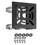 WiTi Universal Vertical Pole Mount for Security Camera, Solid Metal Mounting Corner Bracket with 2 Loops, Suitable for CCTV Cameras LED Wall/Stage Lights, Solar Panels