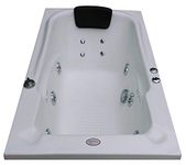 MADONNA Bonn Acrylic 4.5 feet Massage Bathtub with Whirlpool and Back Massager (White)