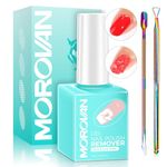 Morovan Gel Nail Polish Remover: Easy Remove Gel Polish in 3-5 Minutes Quick Effective Gel Nail Remover Kit with Cuticle Pusher Scraper No Need Soaking or Wrapping Professional No Damage to Nails