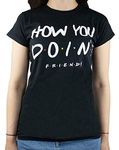 Friends How You Doin' Women's T-Shirt (XL) Black