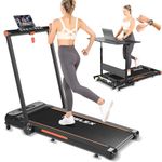 RELEX Treadmills for home Foldable,Easy Storage for Walking Pad with Incline,Hifi Bluetooth speaker,Dual LED Display,No Assembly,Wristband Remote,42cm Running Belt,Adjustable Speeds 0.8-14km/h