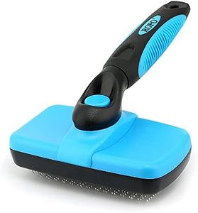 ROPO Self-cleaning Dog Cat Brush for Shedding Grooming, Pet Hair Brush Tool with Protective Ball Head for Dematting and Removing Loose Fur, Undercoat, Mats, Tangles, Knots, Suitable for all Pets