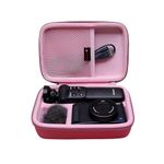 XANAD Hard Case for Sony ZV-1F / ZV-1 / ZV-1 II Digital Camera Fits Vlogger Accessory Kit Tripod and Microphone - Travel Protective Carrying Storage Bag Pink