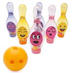 Toyland® 7 Piece Light Up Bowling Set - Pastel Rainbow Or Bright Rainbow Skittles - Kids Indoor Toys (PASTEL RAINBOW)