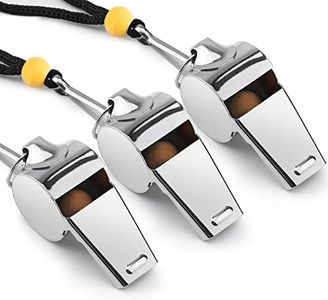 KTRIO Whistle for Coaches, Metal Whistle Sports Whistle with Lanyard, Loud Crisp Sound Whistles for Referees, Coaches, Teachers, Polices, Training, Outdoor Sports, 3 Pack