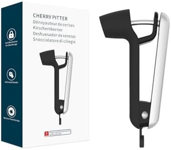 KITCHENDAO Cherry Pitter Tool, Larger Cross-Pitting Head, Sturdy Zinc Alloy Handle, Cherry Core Remover with Safety Lock, Dishwasher Safe
