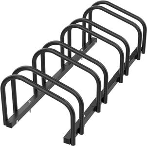 Bicycle Floor Type Parking Rack Stand - for Mountain MTB and Road Bike Indoor Garage Storage (4 Bike Rack)