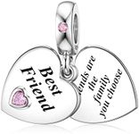 DALARAN Friend Charms Fit Pandora Charm Bracelet 925 Sterling Silver Friend Love Heart Charm