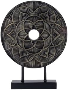 HODESunPure Modern Sculpture Decorative Objects Above Cabinet Decor Kitchen Elegant Home Decor Items Accents for Living Room Centrepieces, Console Table Decorations (Blue Gold)
