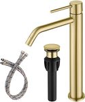 Brushed Gold Vessel Sink Faucet wit