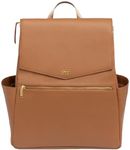 Freshly Picked Classic II Diaper Bag Backpack, Wipeable Vegan Leather Diaper Bag With Changing Pad (Butterscotch V2)