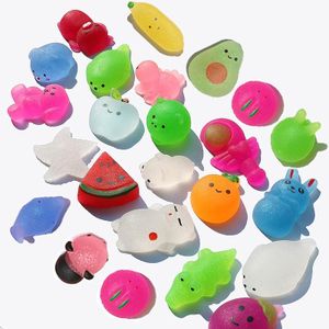 Vekol Mochi Squishy Toys Squishies Mochi Squishy Toys Party Favors for Kids Birthday Gift, Mini Squishy Mochi Animal Squishies Stress Relief Toy Random (Glitter 35PCS Random)