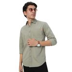 Urbano Fashion Men's Olive Cotton Full Sleeve Regular Fit Casual Solid Shirt (shirtsolreg-01-olive-m)