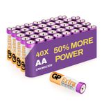 AA Batteries - LR6 - Pack of 40 | GP Extra | Long Lasting 1.5v High Performance Alkaline Battery