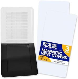SEAL360 Magnetic Vent Covers (3-Pack), Pockets for Complete Seal, 5.5" X 12" (White) for Floor, Wall, or Ceiling Vents and Air Registers, for RV, Home HVAC and AC Vents, Vent Not Included