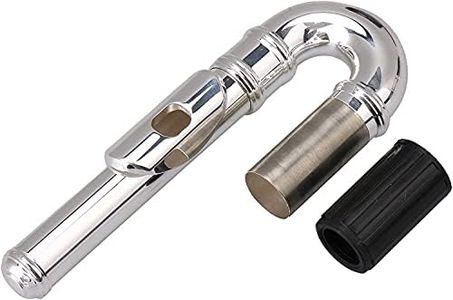 Jiayouy Silver Plated Flute Curved Head Joint Mouthpiece Replacement Woodwind Instrument Accessories