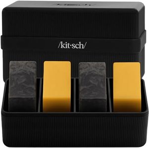 Kitsch 4-Compartment Travel Soap Case – Bar Soap Holder & Organizer, Travel Case for Bars – TSA-Approved – Lightweight, Durable, Leak-Proof, Made from Recycled Plastic – Black
