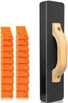 Tapping Block with 20pc Flooring Spacers, NAACOO Laminate Flooring Tools - Heavy Big Tapping Block Use Needn't Hammer - Knock 1-2 Times to Complete Flooring Installation for Vinyl Plank Flooring.