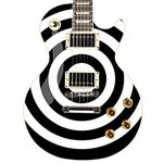 Bullseye Guitar Laminated Skin Vinyl Decal Guitar/Bass White Black GS36