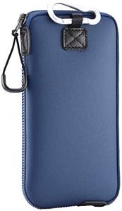 OneJoy Mobile Phone Pouch, Mobile Phone Case & Cover Pouch, Cellphone Bag, Mobile Phone Bumper Cases Neoprene Cell Phone Pouch, Large Zipper Opening with Clip on [ Navy ]