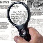 Heavy-Duty Magnifying Glass with Light | 3x & 45x Magnification | Scratch-Proof Lens | Handheld | Lightweight | For Seniors with Macular Degeneration, Adults with Hobbies & Kids with Curiosity