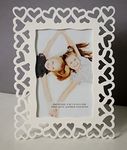 Art Street Decoralicious White Heart Photo Frame for Home, Office Desk, Bedroom & Living Room Décor - 4x6 Inches