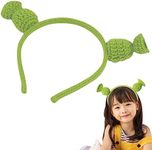 JOLINTAL Halloween Hair Band,Shrek Headband with Ears, Halloween Cosplay Prop Party Theme, Monster Shrek Green Hair Band