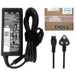 FACTOTECH Dell Genuine Original Laptop Adapter Charger 65W 19.5V 3.34A (New Pin 4.5 * 3.0Mm) Mgjn9 for Inspiron 11 3147,3148,3152,I3152,3153,3157,3158,316 (with Factotech 3 Pin Power Cable),Black